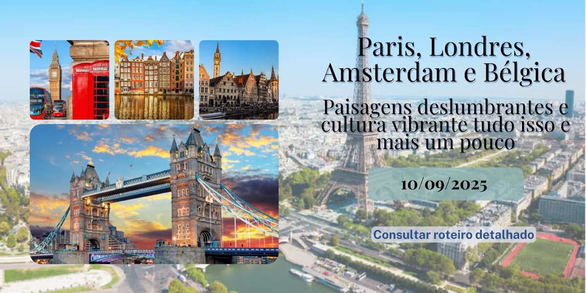 Paris, Londres, Amsterdam e Bélgica